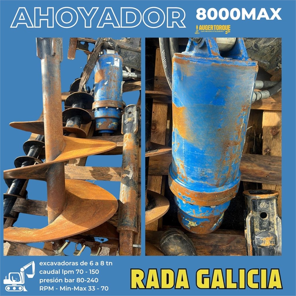 Foto 1 Ahoyador 8000 MAX  para retro pala y excavadora pequeña de entre 6 y 8 toneladas