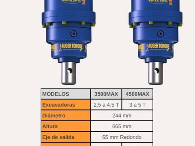 Ahoyador Augertorque para miniexcavadoras de 2 a 5 t