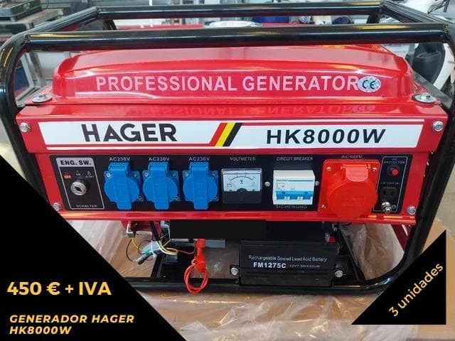 Foto 1 Generador Hager HK8000W - Potencia, Fiabilidad y Rendimiento