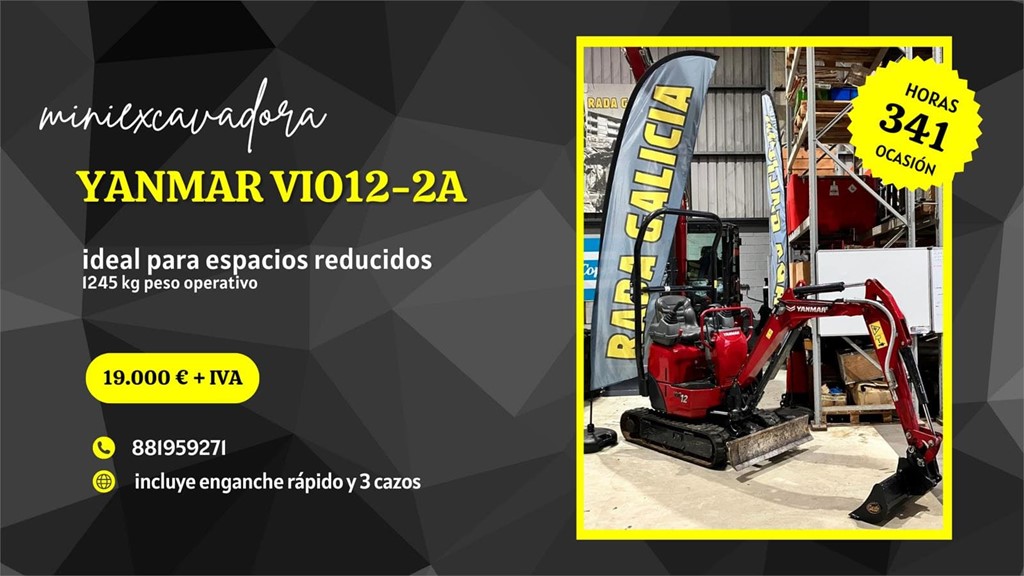 Miniexcavadora Yanmar ViO12-2A de ocasión