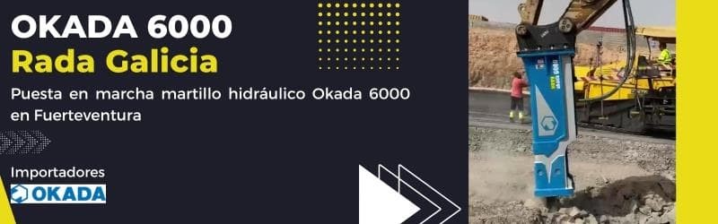 Venta e instalación del martillo hidráulico Okada 6000 en Fuerteventura | Rada Galicia - Imagen 3